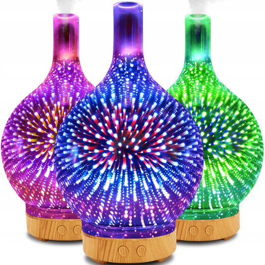 Oro drėkintuvas, kvapų difuzorius, aromaterapija, jonizatorius, naktinė lemputė