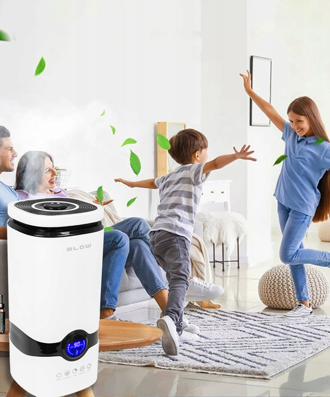 Oro drėkintuvas-difuzorius, 4L, su higrometru, laikmačiu, termometru ir pulteliu