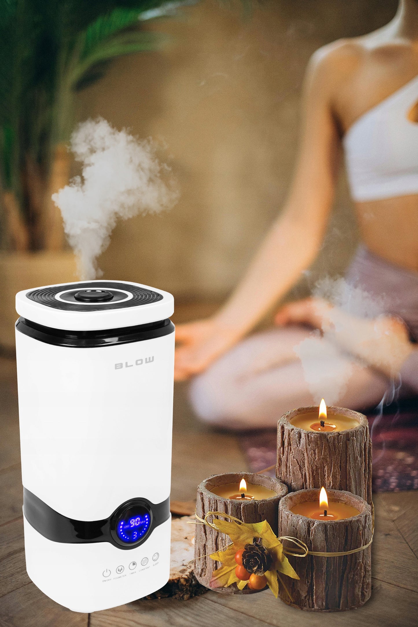 Oro drėkintuvas-difuzorius, 4L, su higrometru, laikmačiu, termometru ir pulteliu