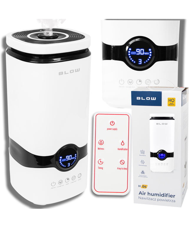 Oro drėkintuvas-difuzorius, 4L, su higrometru, laikmačiu, termometru ir pulteliu