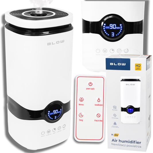 Oro drėkintuvas-difuzorius, 4L, su higrometru, laikmačiu, termometru ir pulteliu