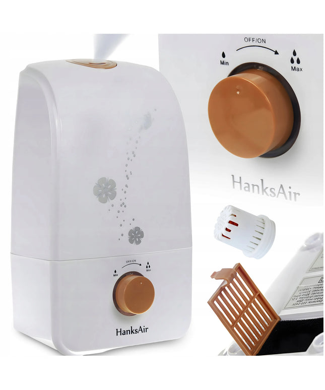ART HANKS AIR oro drėkintuvas su jonizatoriumi ir aromaterapija, baltas