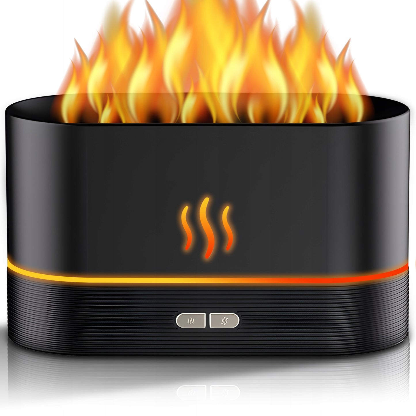 Oro drėkintuvas židinio imitacijos difuzorius aromaterapijai su LED ugnies efekto lempute