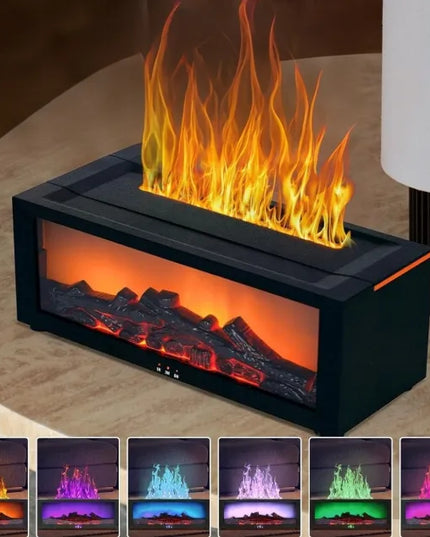 Bedee orą oro drėkintuvas su židinio efektu, LED RGB, difuzorius, aromaterapija, laikmatis, nuotolinio valdymo pultas