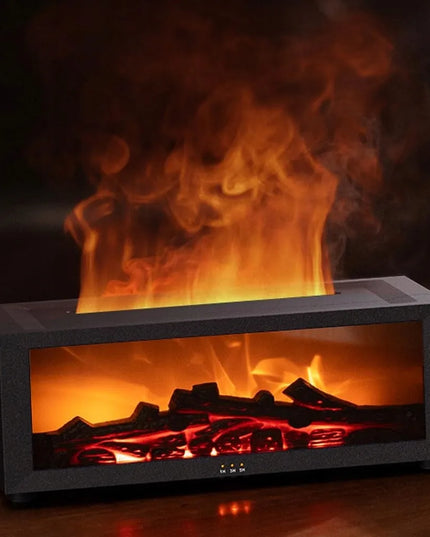Bedee orą oro drėkintuvas su židinio efektu, LED RGB, difuzorius, aromaterapija, laikmatis, nuotolinio valdymo pultas