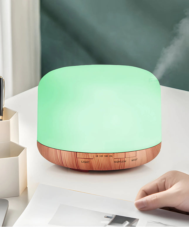 RETOO E580 ultragarsinis oro drėkintuvas, naktinė lempa, aromatų difuzorius su pulteliu XL