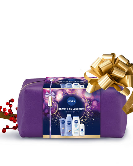 NIVEA BEAUTY Kalėdinis kosmetikos moterims dovanų rinkinys su kosmetine