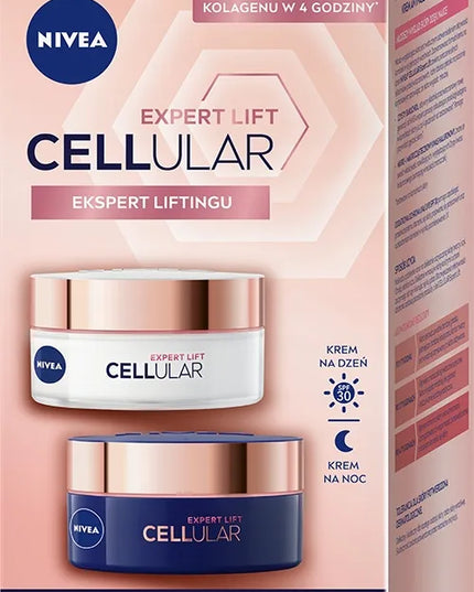 NIVEA CELLULAR Expert Lift stangrinantis dieninis kremas SPF30 50ml + naktinis kremas