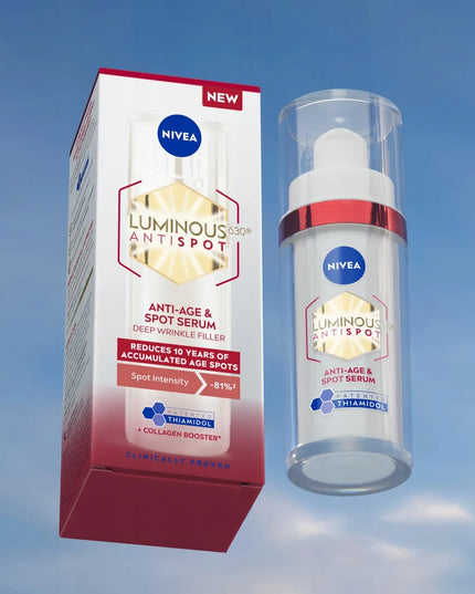 NIVEA Luminous 630 Anti-age 2w1 serumas nuo pigmentinių dėmių ir raukšlių, 30 ml