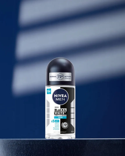 NIVEA MEN Black&White Fresh vyriškų rutulinių antiperspirantų rinkinys, 6x50ml