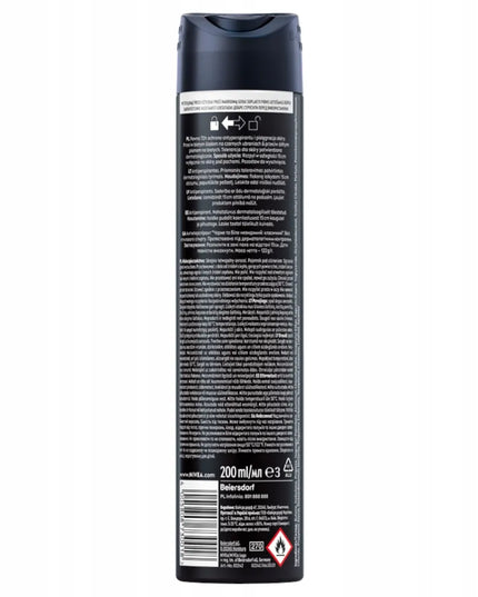 NIVEA MEN Black & White vyrų purškiamų antiperspirantų rinkinys 72h 3x200ml