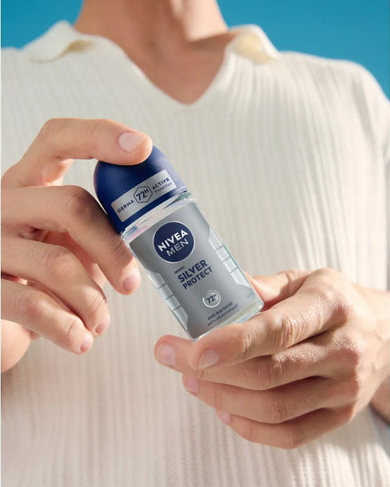 NIVEA MEN SILVER PROTECT vyriškas rutulinis antiperspirantas 72h 50 ml x 6 vnt.