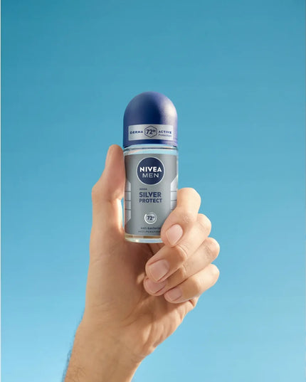 NIVEA MEN SILVER PROTECT vyriškas rutulinis antiperspirantas 72h 50 ml x 6 vnt.