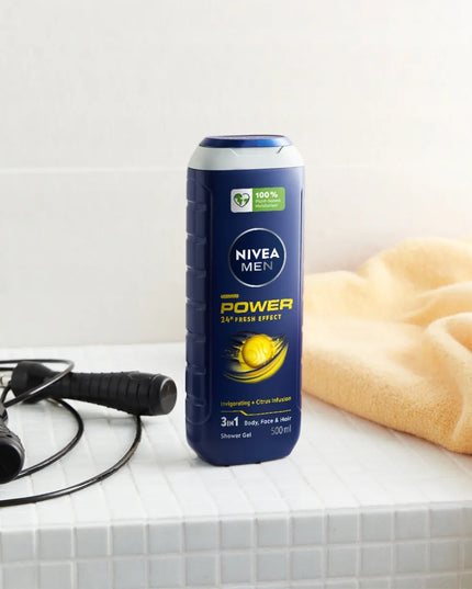 NIVEA MEN vyriškas dušo želė rinkinys 3in1 – kūnui ir plaukams 500ml x 5