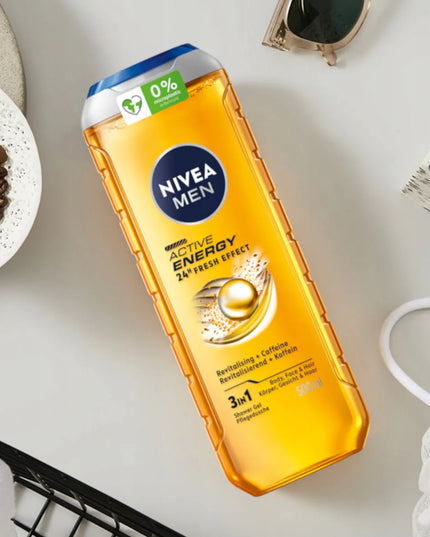 NIVEA MEN dušo gelių rinkinys vyrams 3in1 gaivus aromatas 5x500ml