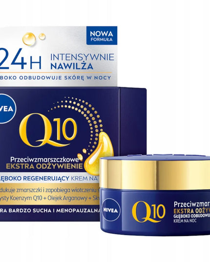 NIVEA Q10 drėkinamasis veido kremas nuo raukšlių dienai ir nakčiai 2x50 ml