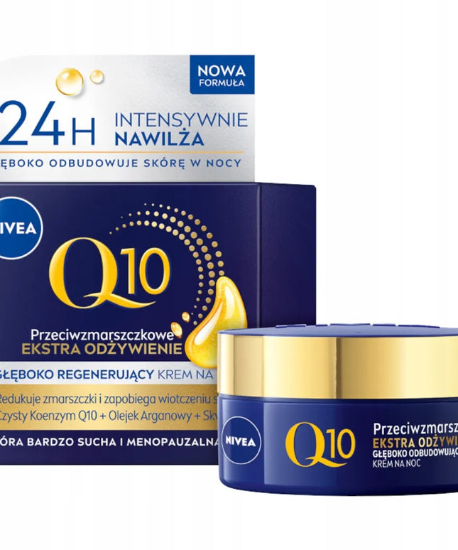 NIVEA Q10 drėkinamasis veido kremas nuo raukšlių dienai ir nakčiai 2x50 ml