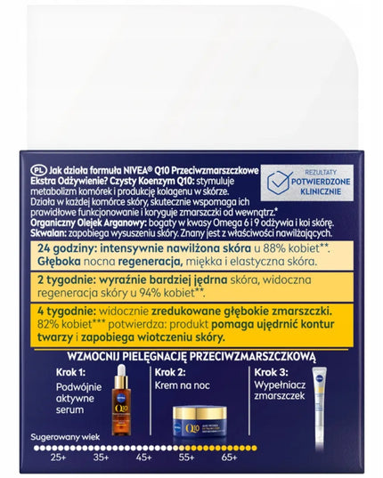 NIVEA Q10 drėkinamasis veido kremas nuo raukšlių dienai ir nakčiai 2x50 ml