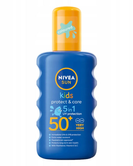 NIVEA SUN apsauginis kremas nuo saulės SPF50 200 ml + purškiklis vaikams + Dobble