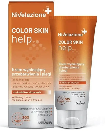 NIVELAZIONE COLOR SKIN HELP balinantis kremas nuo pigmentinių dėmių ir strazdanų 50ml
