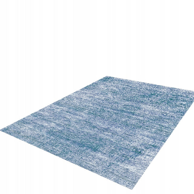 Modernus trumpaplauksis kilimas 300x200cm mėlynas pilkas VINTAGE LOFT