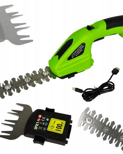 Akumuliatorinės žolės ir gyvatvorių žirklės Durabuild, USB įkrovimas, 2 peiliai