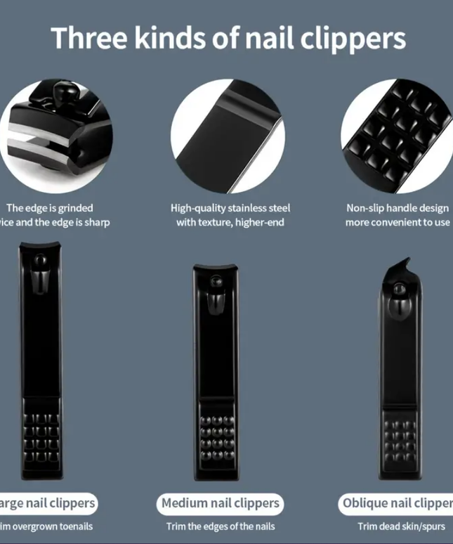 Nagų kirpimo žirklės ir žnyplutės, priežiūros komplektas