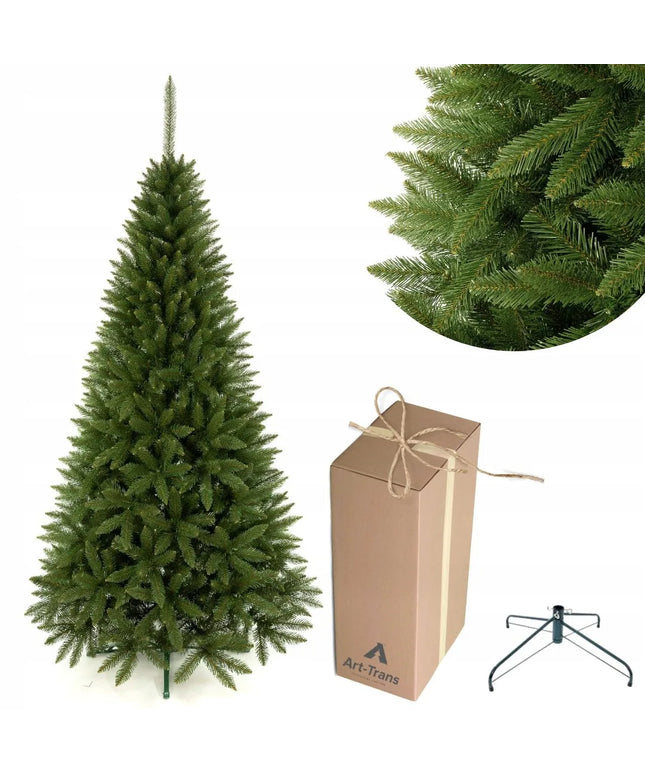 Natūrali dirbtinė eglutė KAUKAZINIS KĖNIS PVC 220 cm + stovas