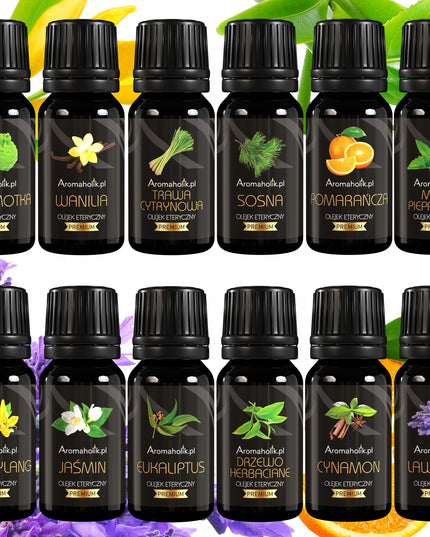 Natūralūs Eteriniai Aliejai Aromaterapijai 12 vnt.