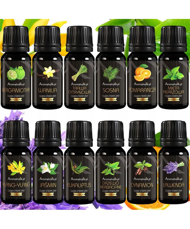Natūralūs Eteriniai Aliejai Aromaterapijai 12 vnt.