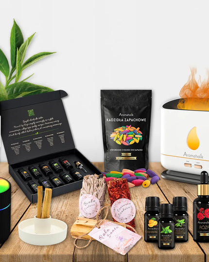 LED oro drėkintuvas su eteriniais aliejais LIEPSNOS EFEKTAS