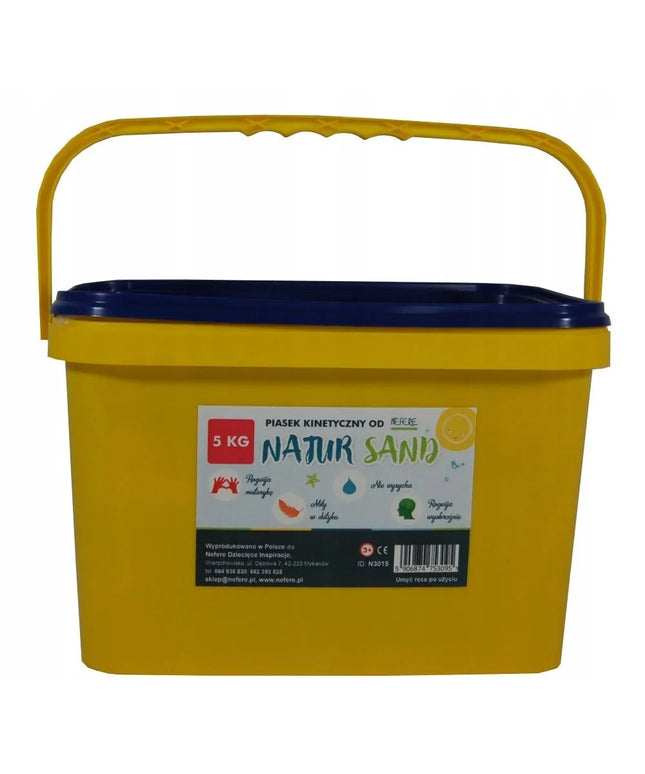 Nefere NaturSand kinetinis smėlis, 5 kg, su pripučiamu smėlio baseinėliu, pagaminta Lenkijoje