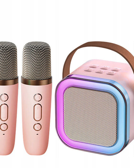 Nešiojama Bluetooth Kolonėlė su Karaoke, RGB Apšvietimu ir 2 Mikrofonais