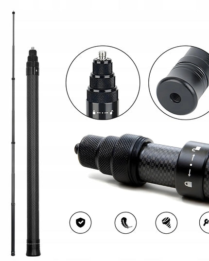 Nematoma asmenukių lazda „Insta360 X4/ONE X2/ONE R“, reguliuojama iki 3 m