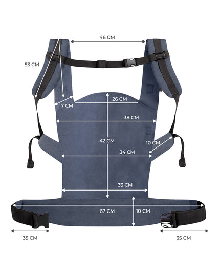 Ergonomiška vaikiška nešioklė NINO 20 kg Kinderkraft tamsiai mėlynas