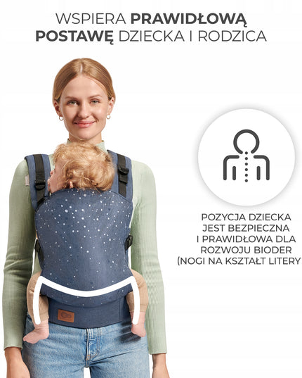 Ergonomiška vaikiška nešioklė NINO 20 kg Kinderkraft tamsiai mėlynas