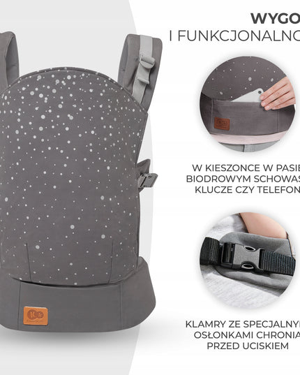 Ergonomiška vaikiška nešynėlė NINO, 20 kg, pilkos spalvos, Kinderkraft
