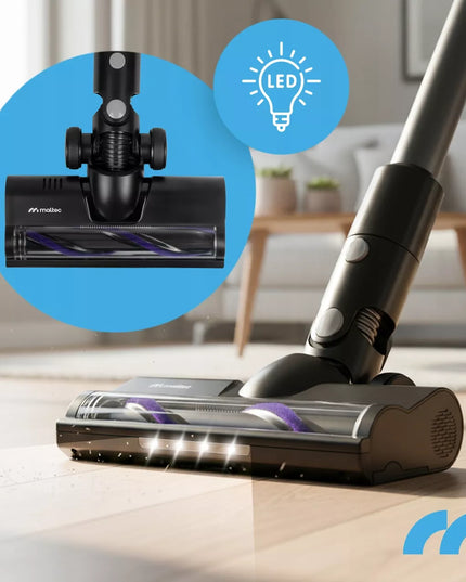 Belaidis vertikalus dulkių siurblys Maltec TURBOCYCLONE PRO2000, 3 viename, 250 W, su LED apšvietimu
