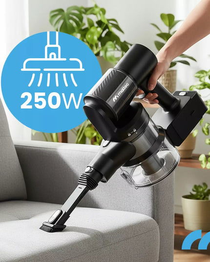 Belaidis vertikalus dulkių siurblys Maltec TURBOCYCLONE PRO2000, 3 viename, 250 W, su LED apšvietimu
