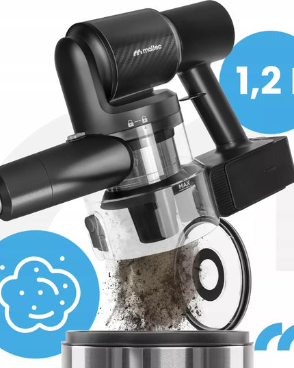 Belaidis vertikalus dulkių siurblys Maltec TURBOCYCLONE PRO2000, 3 viename, 250 W, su LED apšvietimu