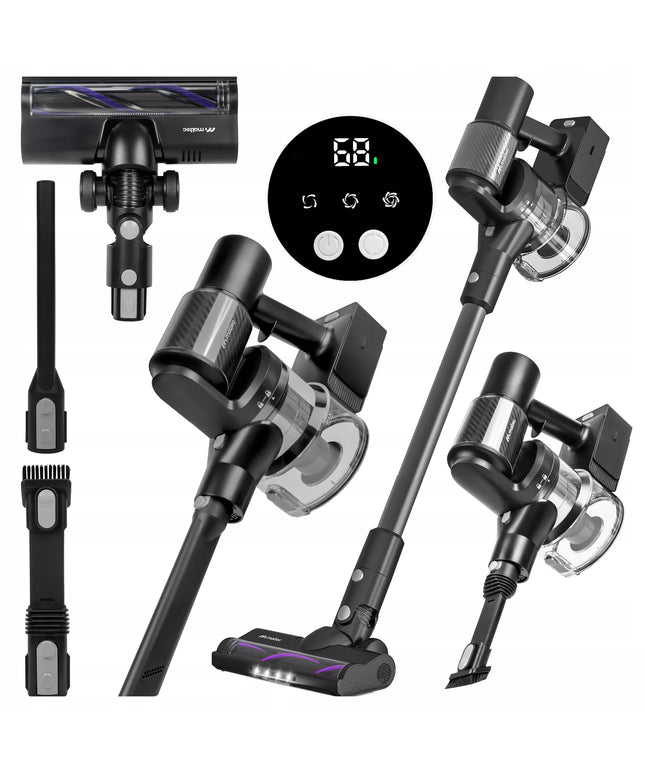 Belaidis vertikalus dulkių siurblys Maltec TURBOCYCLONE PRO2000, 3 viename, 250 W, su LED apšvietimu