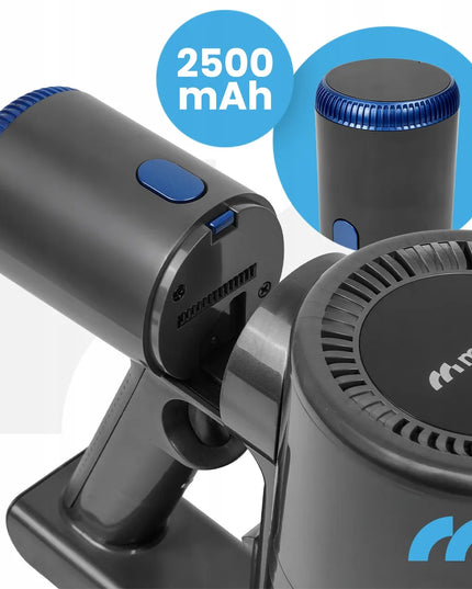 Belaidis vertikalus dulkių siurblys be maišelio „MalTec TURBOCYCLONE PRO3000“, su LED elektriniu šepečiu, 3 viename, 400 W