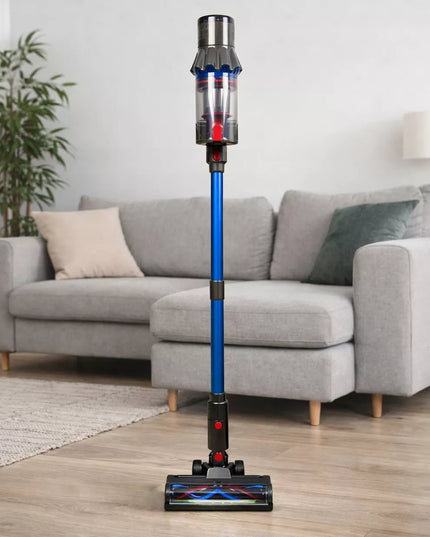 Belaidis vertikalus rankinis dulkių siurblys be maišelio, HEPA, LED, cikloninis 450 W