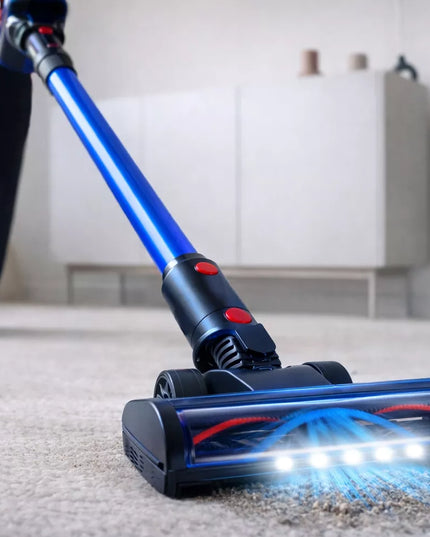 Belaidis vertikalus rankinis dulkių siurblys be maišelio, HEPA, LED, cikloninis 450 W