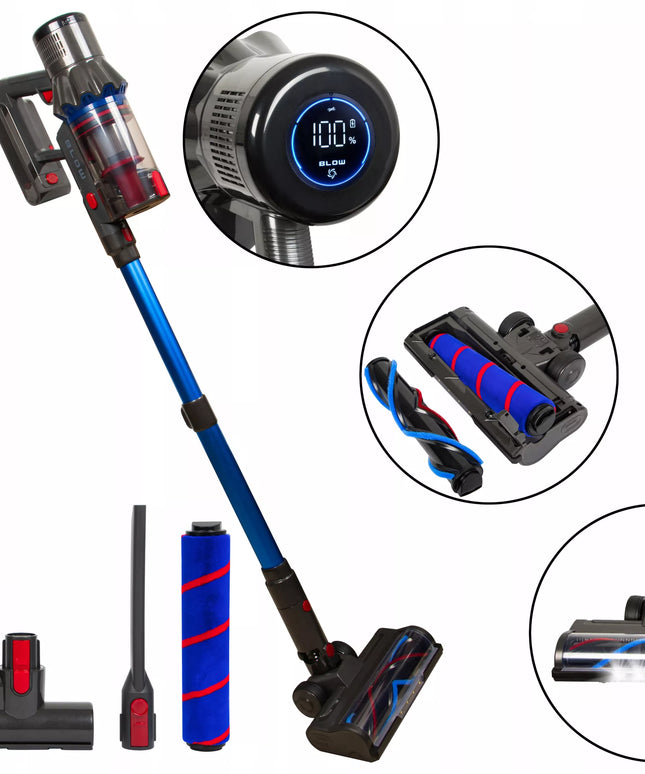 Belaidis vertikalus rankinis dulkių siurblys be maišelio, HEPA, LED, cikloninis 450 W