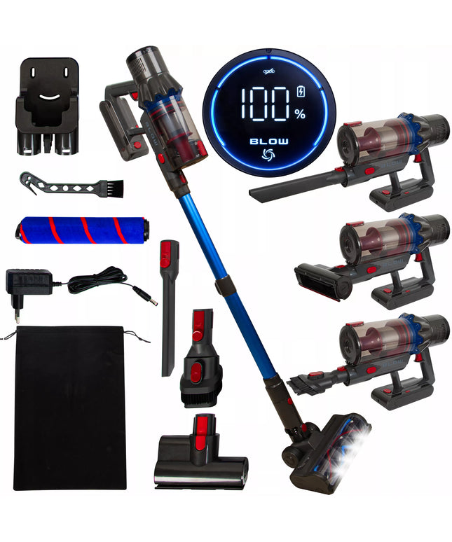 Belaidis vertikalus rankinis dulkių siurblys be maišelio, HEPA, LED, cikloninis 450 W