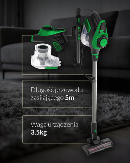 Adler AD 7083 laidinis vertikalusis dulkių siurblys, 700 W, 15 000 Pa, be maišelio, su elektriniu šepečiu
