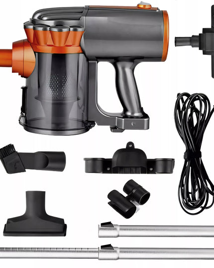 Vertikalus rankinis cikloninis dulkių siurblys be maišelio, galingas 650W, 5in1, patogus, 5m