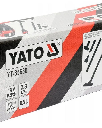 Akumuliatorinis belaidis dulkių siurblys automobiliui Yato YT-85680, 18 V, be dulkių maišelio, „Body“
