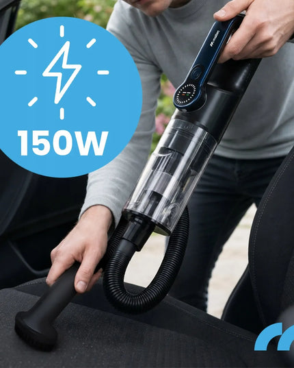 MalTec CYCLONE-150 belaidis rankinis dulkių siurblys ir pūstuvas, skirtas automobiliui, su priedais